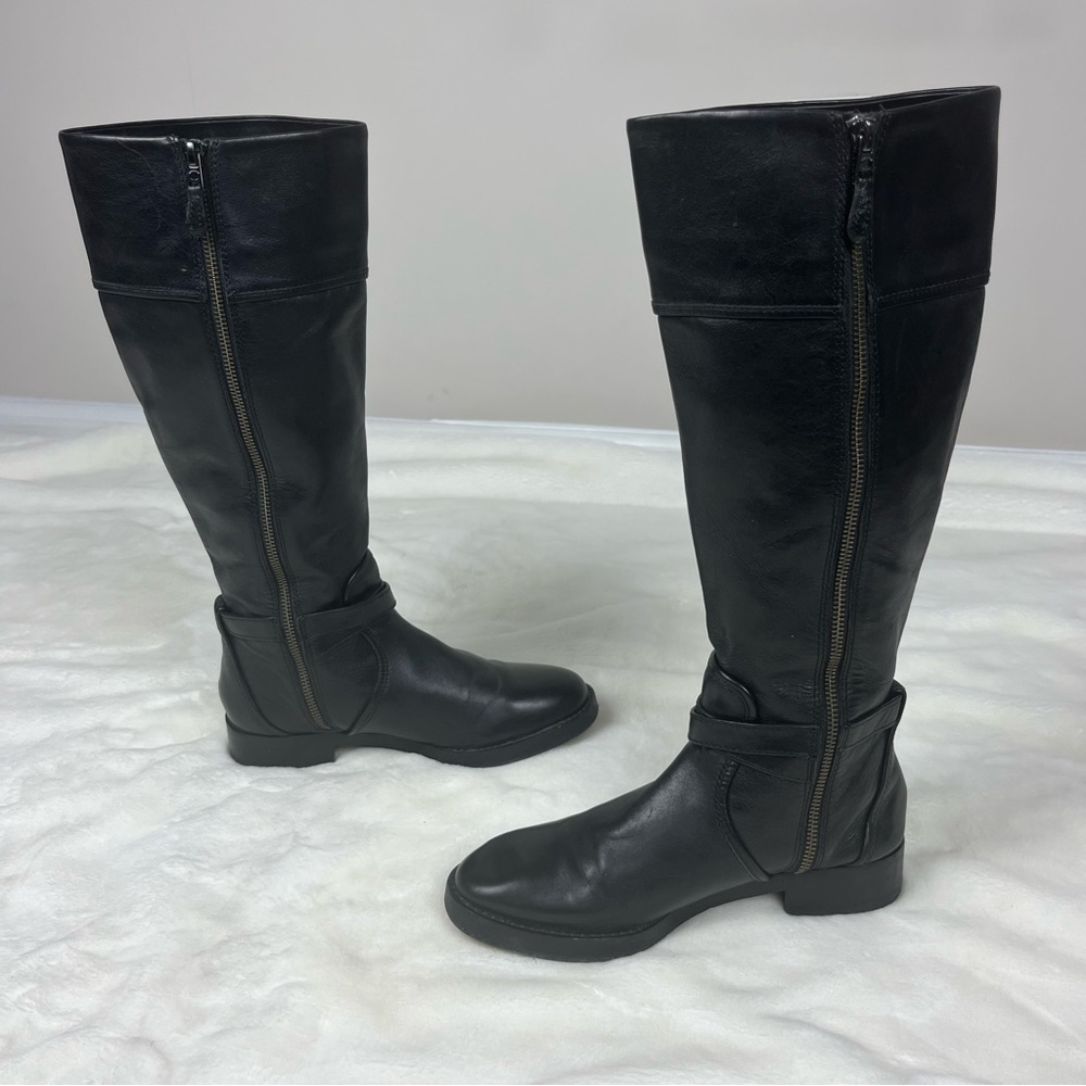 COACH LEATHER ELM KNEE HIGH BOOTS IN BLACK SIZE 6.5 - Picture 7 of 16